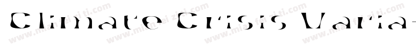 Climate Crisis Varia字体转换